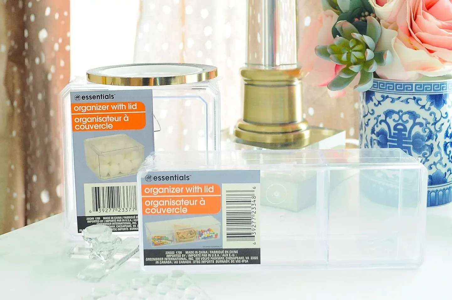 Dollar Store DIY: Gold & Acrylic Organizers - MONICA BENAVIDEZ