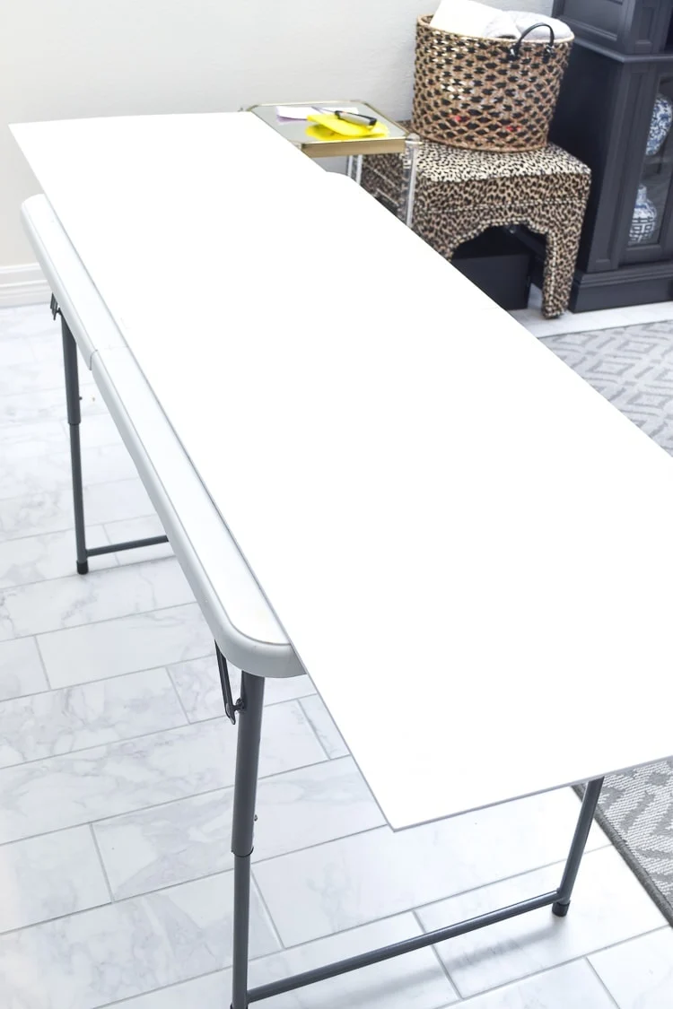 Foam core board on a table