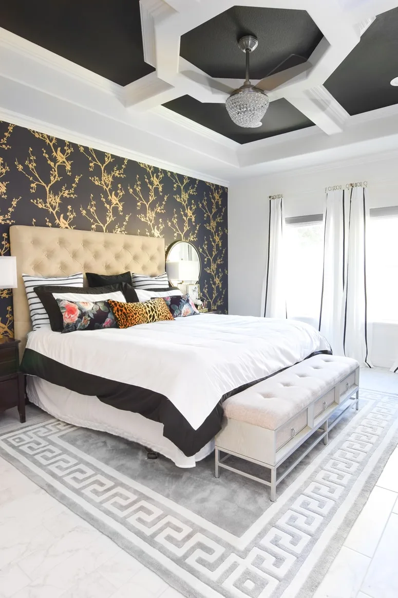 Master Bedroom Accent Wall Ideas MONICA BENAVIDEZ   One Room Challenge Master Bedroom 2 