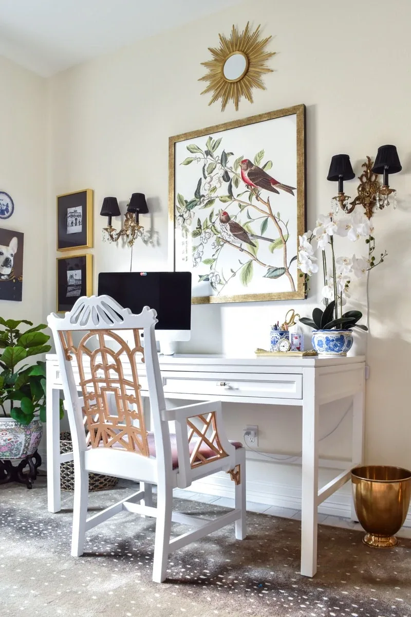 Home Office Design Plans: Blue + White Chinoiserie Chic