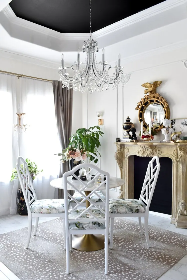Parisian inspired dining room makeover