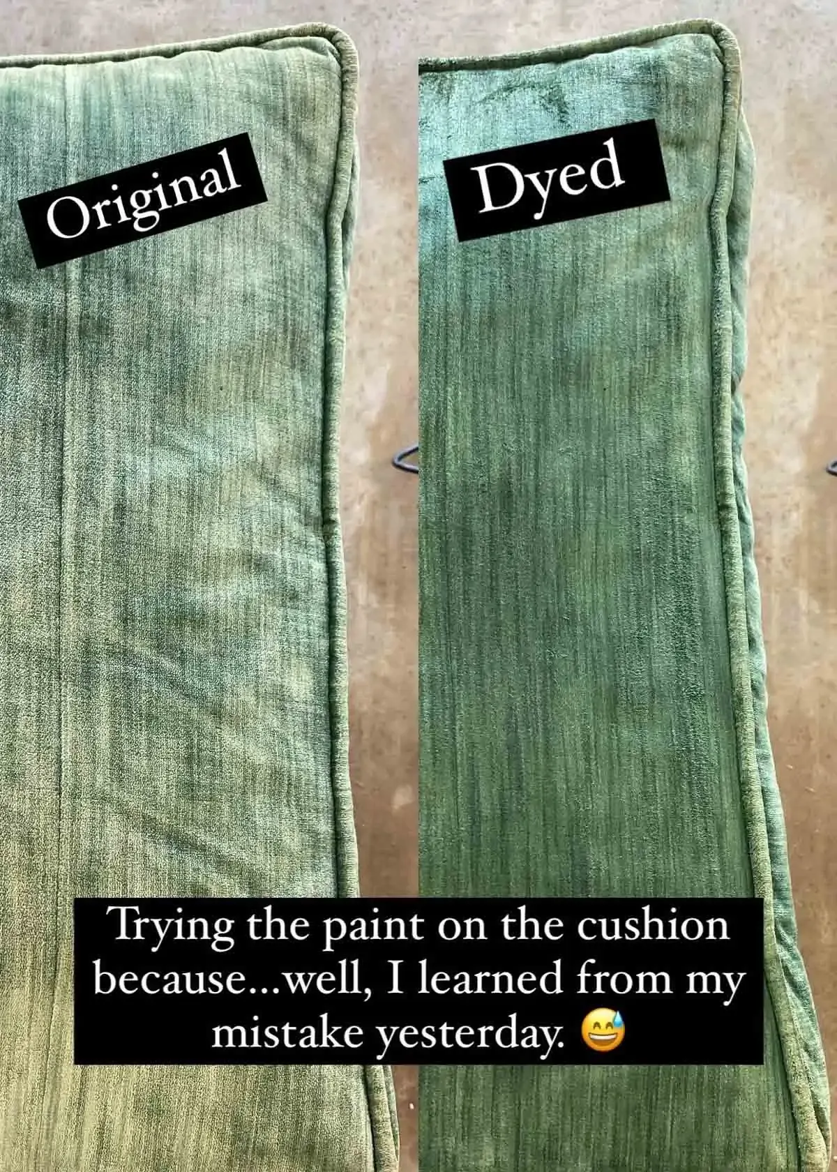 How to Dye a Sofa from a Thrift Store - MONICA BENAVIDEZ