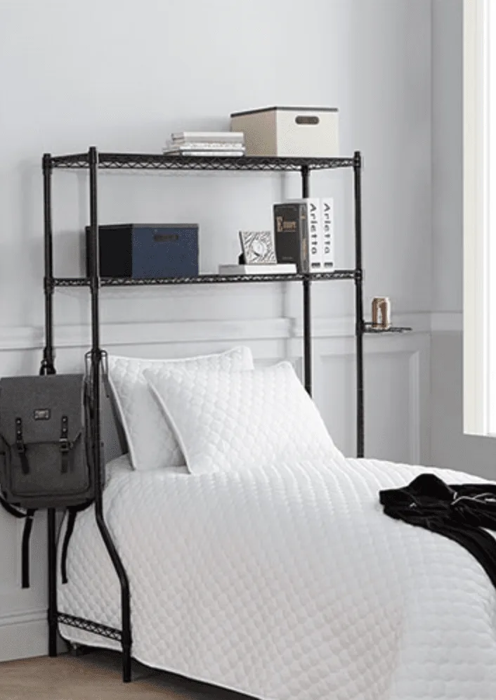 Black dorm deals headboard