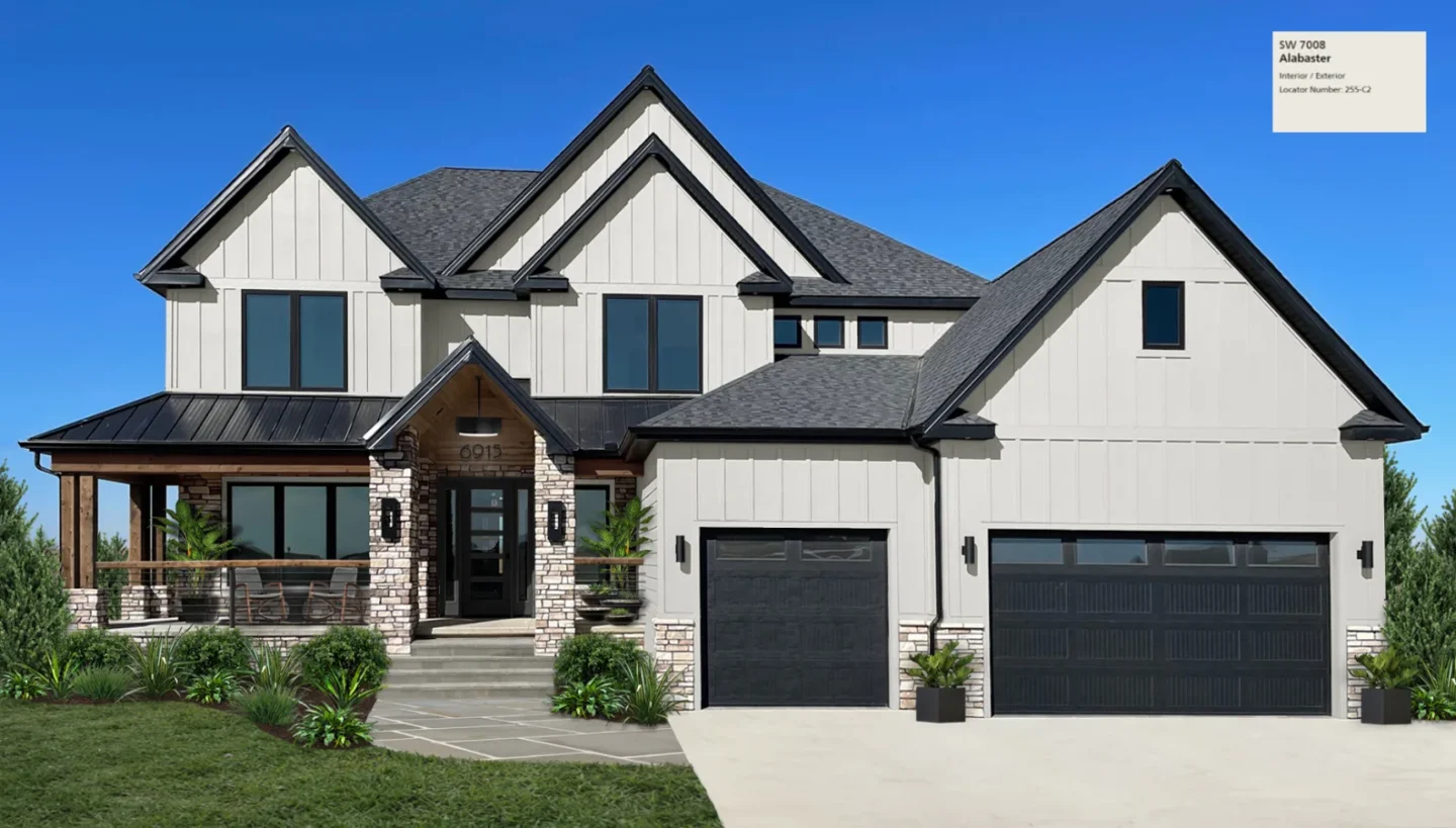 White House With Black Trim  White exterior houses, Black trim