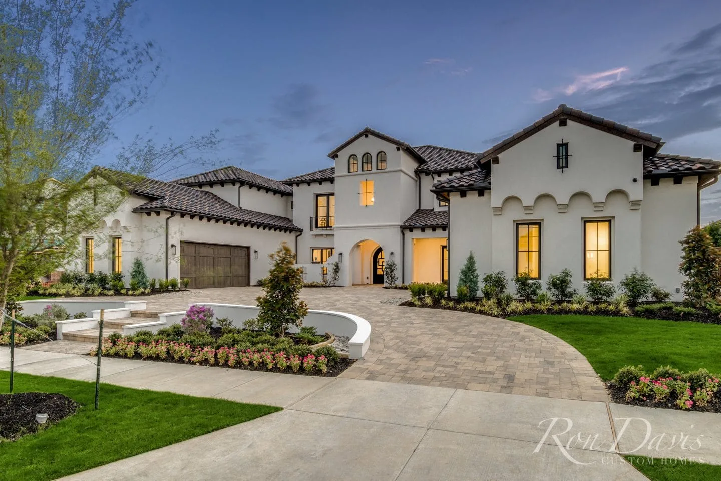 Mediterranean white exterior with black trim