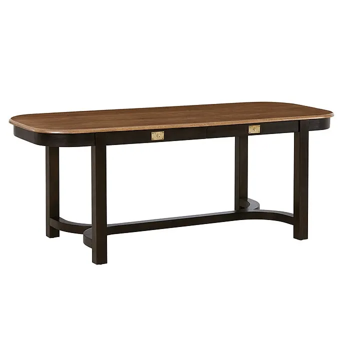 french farmhouse tables: country dining table with drawers