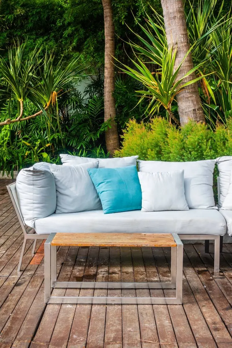 DIY patio made from wooden pallets
